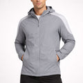 Grey Windbreaker Jacket Silver Velocity