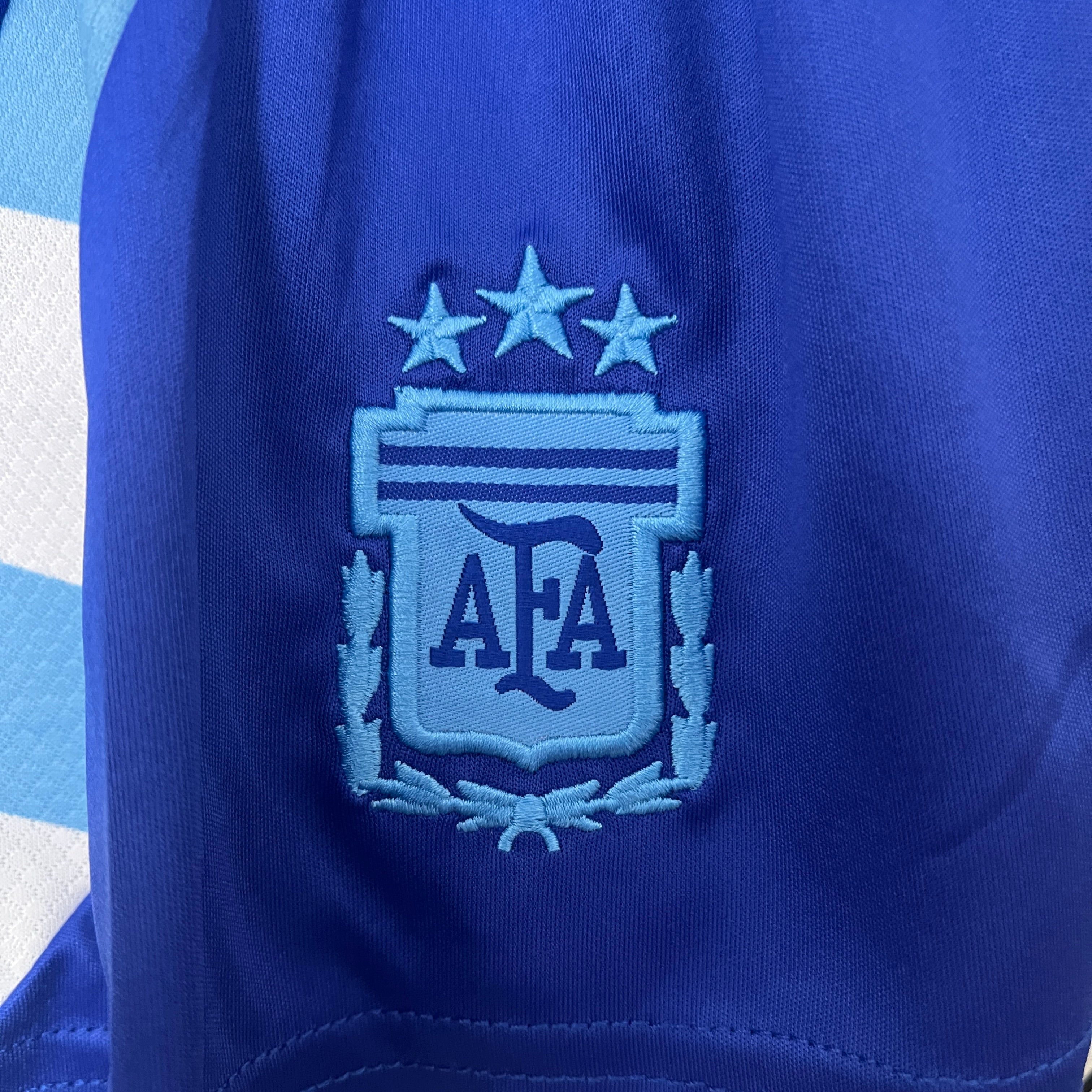 Argentina Away Junior Kit 2024 - Patch Fifa World Champions 2022