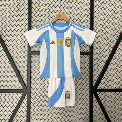 Argentina Home Youth Kit 2024 - Patch Fifa World Champions 2022