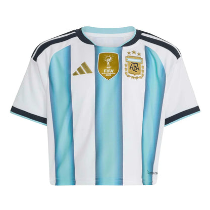 2026 Argentina Ladies' Home Cropped Football Shirt - World Cup 2026