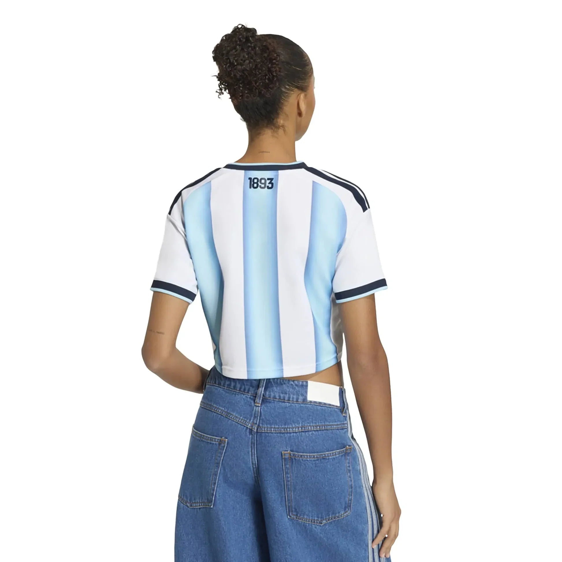 2026 Argentina Ladies' Home Cropped Football Shirt - World Cup 2026