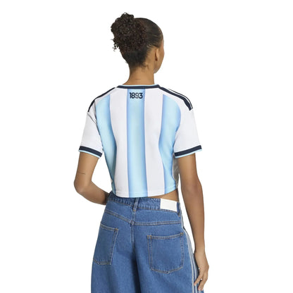 2026 Argentina Ladies' Home Cropped Football Shirt - World Cup 2026