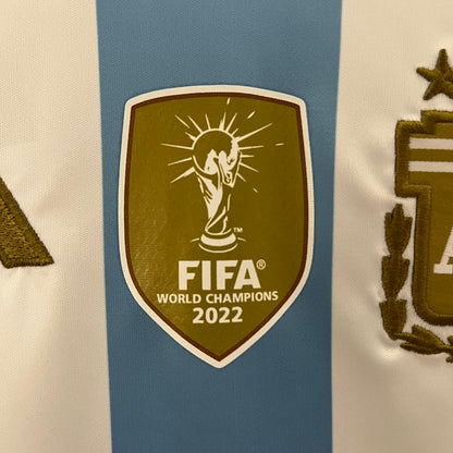 Argentina Home Youth Kit 2024 - Patch Fifa World Champions 2022